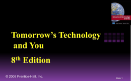 Tomorrow`s Technology and You 8th Edition