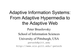 Adaptive Web-based Systems