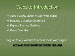 School Program Website - San Diego Master Gardeners
