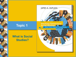 Topic 1: What Is Social Studies Education?