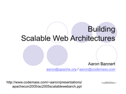 Building Scalable Web Architectures