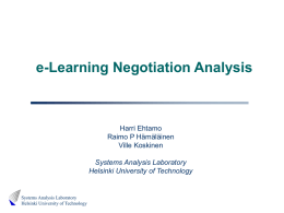 eLearning Negotiation Analysis