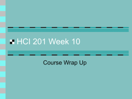 HCI 201 Week 10