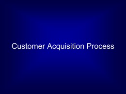 Customer Acquisition Process