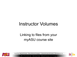 Instructor Volumes