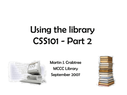 css101 part 2 - Mercer County Community College