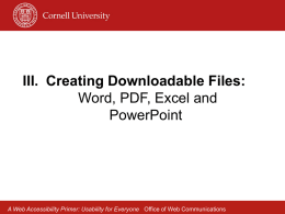 Creating Downloadable Files