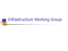 Infrastructure Working Group