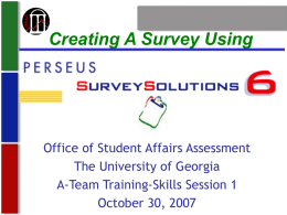 Create a new questionnaire - Student Affairs