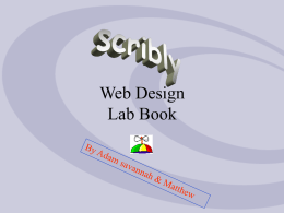 our lab book - Future Website of scribly