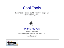 Cool Tools - Northern Lights Internet Solutions