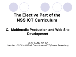 The Elective Part C. Multimedia Production and Web Site