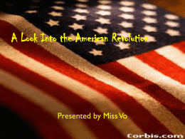 A Look into the American Revolution - Etiwanda E