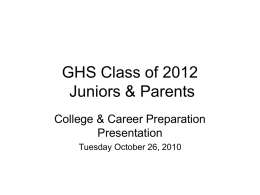 GHS Class of 2009 Juniors