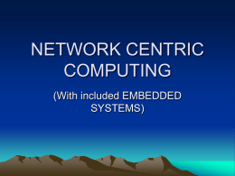 Network centric computing.