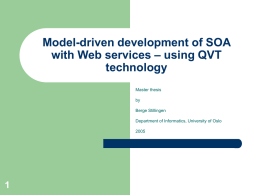 Model-driven development of SOA with Web services – using QVT