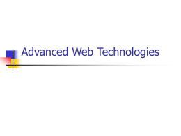 Advanced Web Technologies - Computer Science