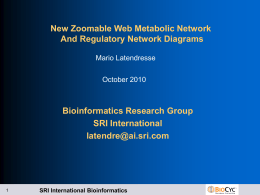 PPT - Bioinformatics Research Group at SRI International