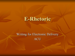 E-Rhetoric Chapter 4