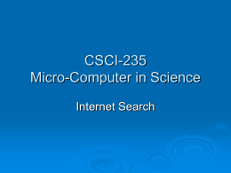 WWW Search - Computer Science