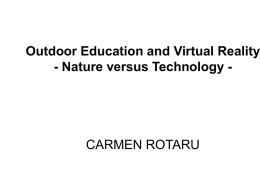 Outdoor Education and Virtual Reality