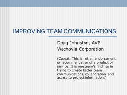 improving team communications