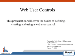 Web User Controls with Standard Validators