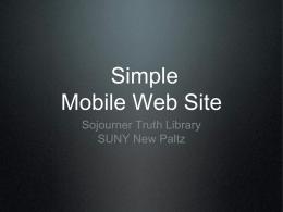 Simple Library Mobile Web Design