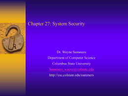 Chapter 24 - Systems Security