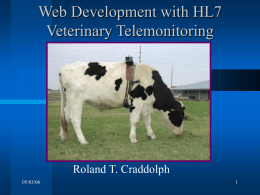 Web Development with HL7 Veterinary Telemonitoring