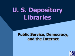 U. S. Depository Libraries