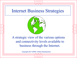 Internet Business Strategies