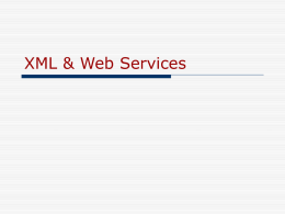 XML and Web Services