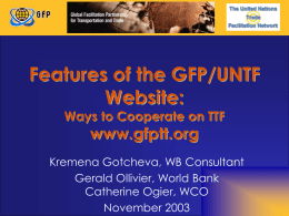 A technical description - GFP (Global Facilitation Partnership for