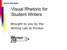 Visual Rhetoric for Student Writers