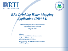 Conference Presentation - OGWDW Geospatial Application