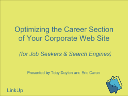 Optimizing Your Career Section For Job Seekers & Search Engines