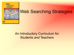 Deloris` web searching strategies powerpoint