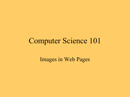 Lecture 25 - Images in Web Pages