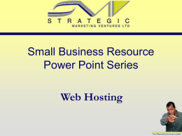 Web Hosting - Small Business Resources, Ideas and Financing