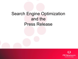 How Press Releases are optimized