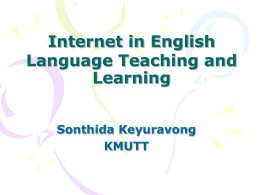 Internet for English language learning and teaching