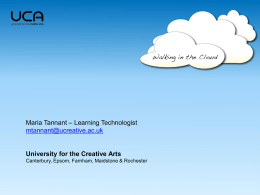 Walking in the Cloud - UCA Research Online