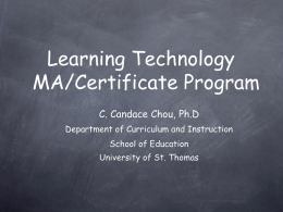 Learning Technology Program Update