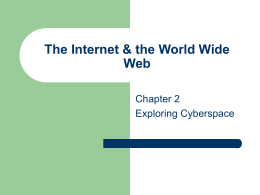 The Internet & the World Wide Web