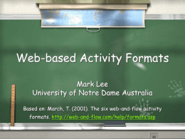 PowerPoint on web-based learning activity formats