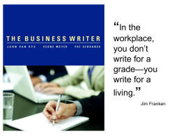 Features of The Business Writer