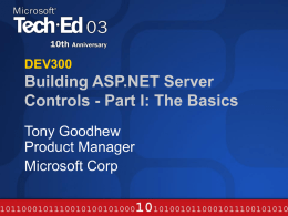 DEV330 Building ASP.NET Server Controls - The Basics