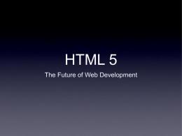HTML5 - 2010fall-web110-o1