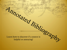 Annotated Bibliography - Greer Middle College || Building the Future